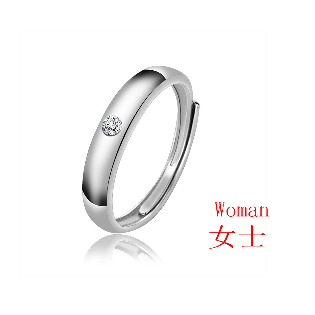 Anime Merchandise Jujutsu Kaisen Yuta Okkotsu Riko Style Couple Simple Open Ring Crystal Jewelry
