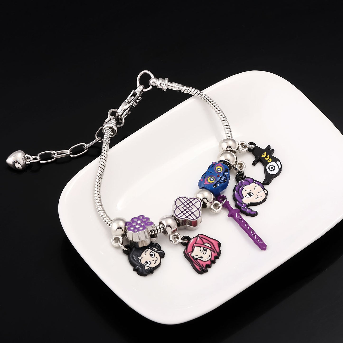 Cross-border Supply Cartoon Anime K-POP Demon Slayer Girl Group Mirai Lumizoy Character Pendant DIY Bracelet