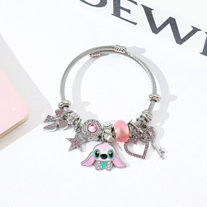 Stitch Anime Character Plush Toy and Lilo &amp; Stitch Bracelet Accessories