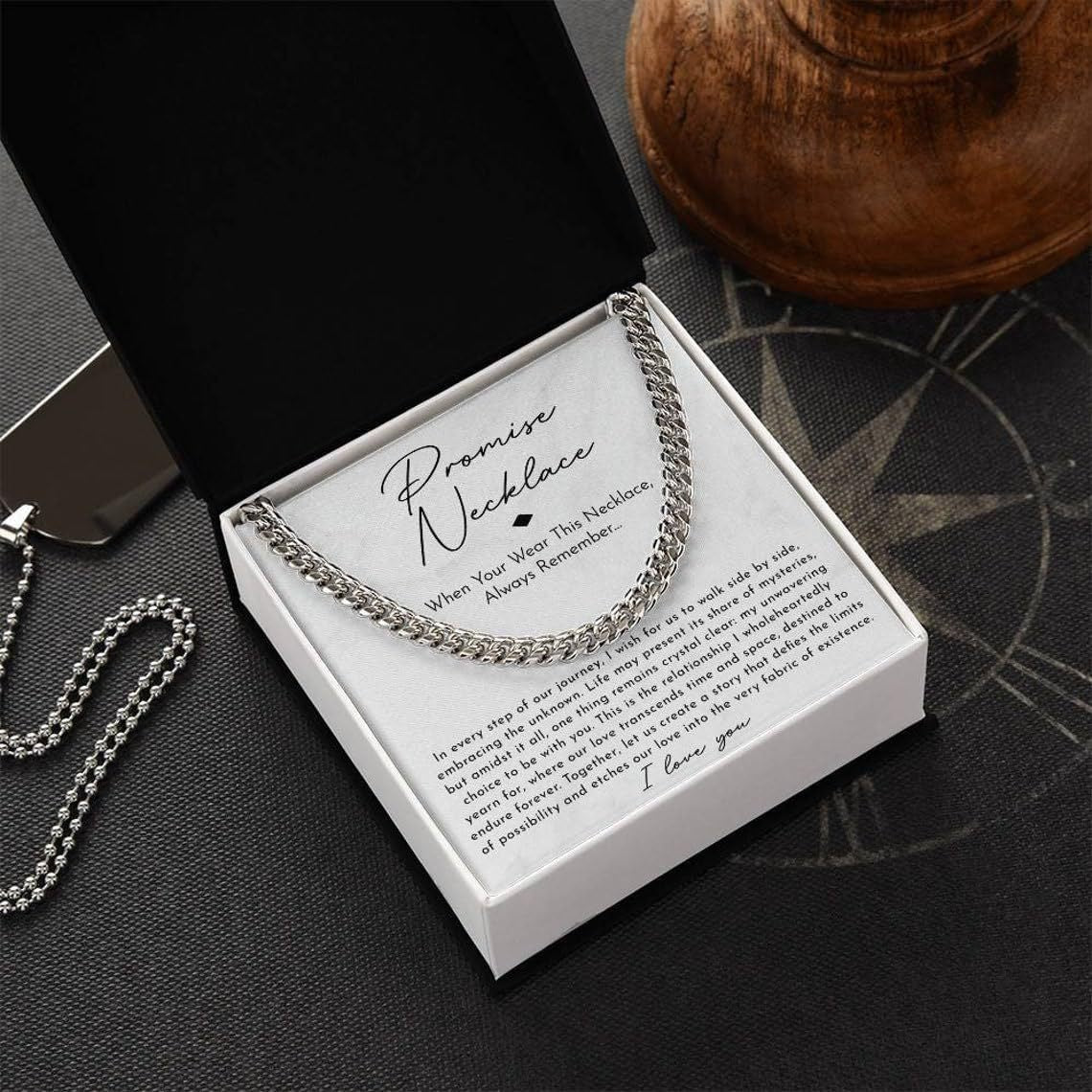 Stainless steel necklace with double-sided polished titanium steel chain