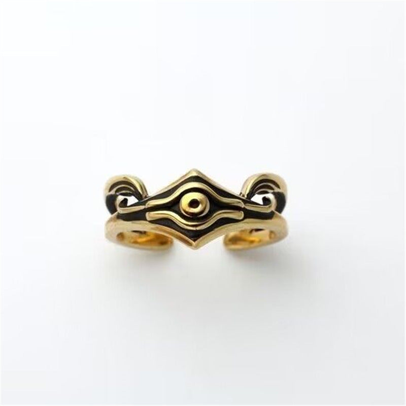 Game King Monster Duel Artum Ring Electroplated Gold Droplet