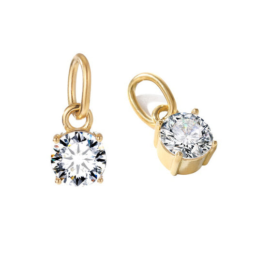 Jewelry Accessories Stainless Steel Necklace Round Zircon Necklace Stainless Steel Pendant Components