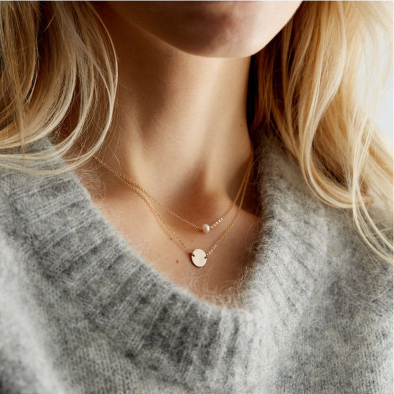 Round pearl necklace for girls