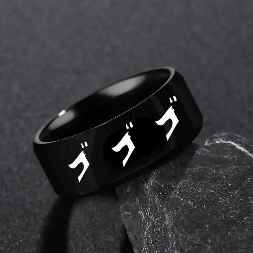 Jojo's Wonderful Adventure Ring Stainless Steel Laser Ring