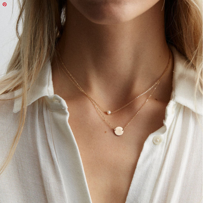 Round pearl necklace for girls