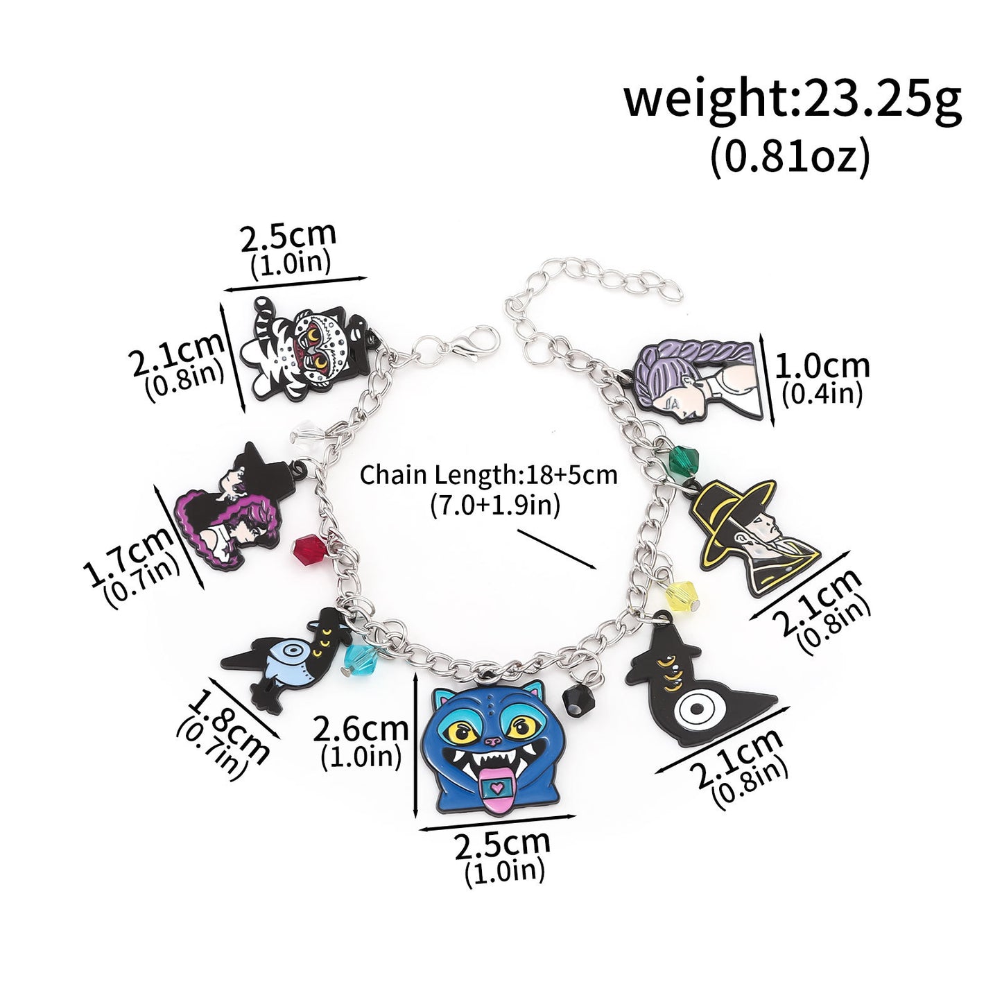 Cross-border Supply Cartoon Anime K-POP Demon Slayer Girl Group Mirai Lumizoy Character Pendant DIY Bracelet