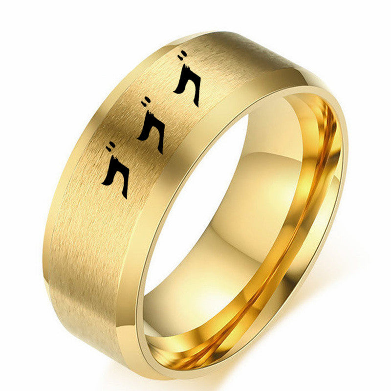 Jojo's Wonderful Adventure Ring Stainless Steel Laser Ring