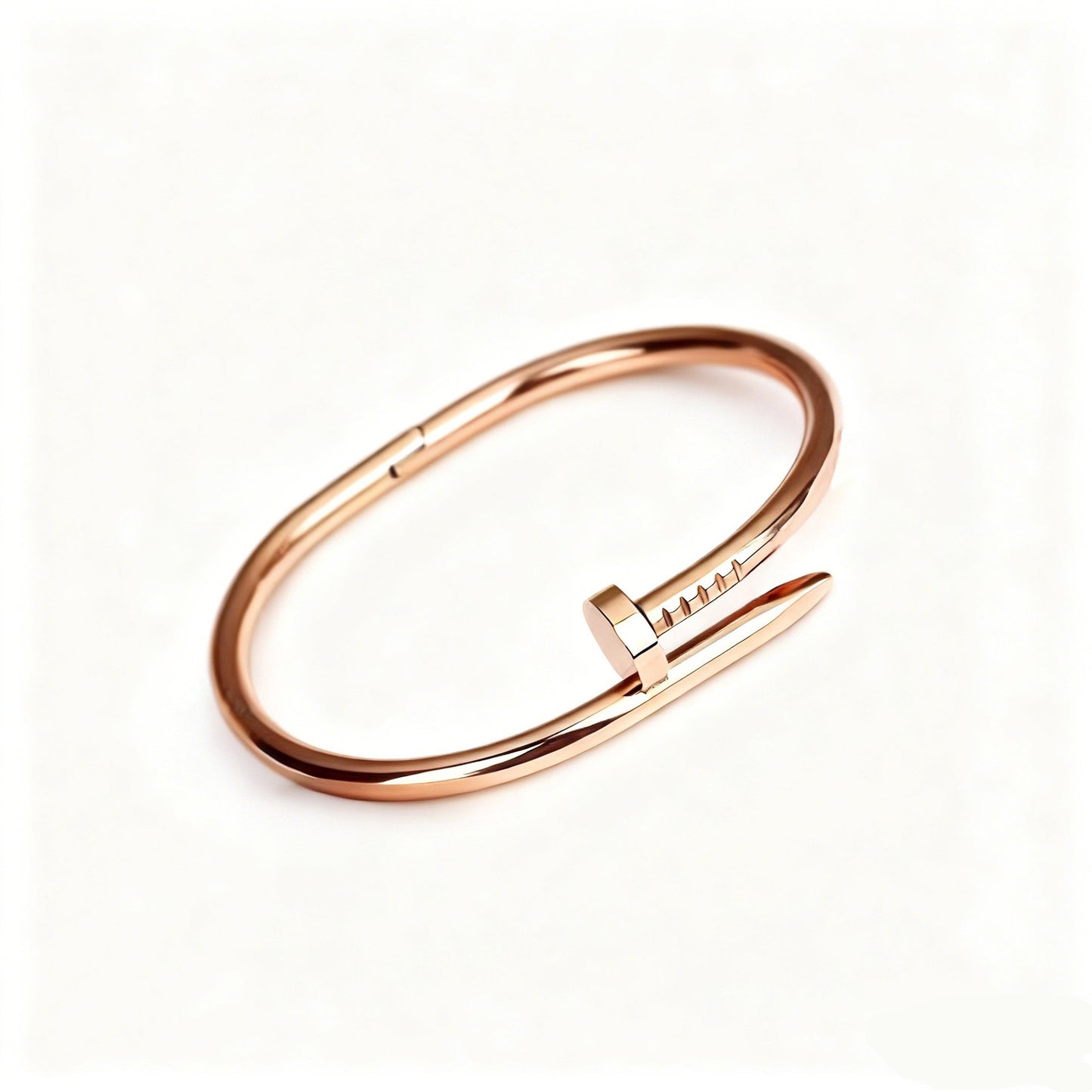 High Version V Gold Classic Full Rhinestone Stud Bracelet with Diamond-Encrusted Ends, Thick 18K Rose Gold Plated, Luxury Couple Bracelet