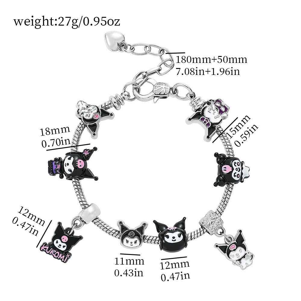 Cross-border Anime SpongeBob SquarePants DIY Beaded Bracelet with Loose Beads for Customizable Jewelry Accessories