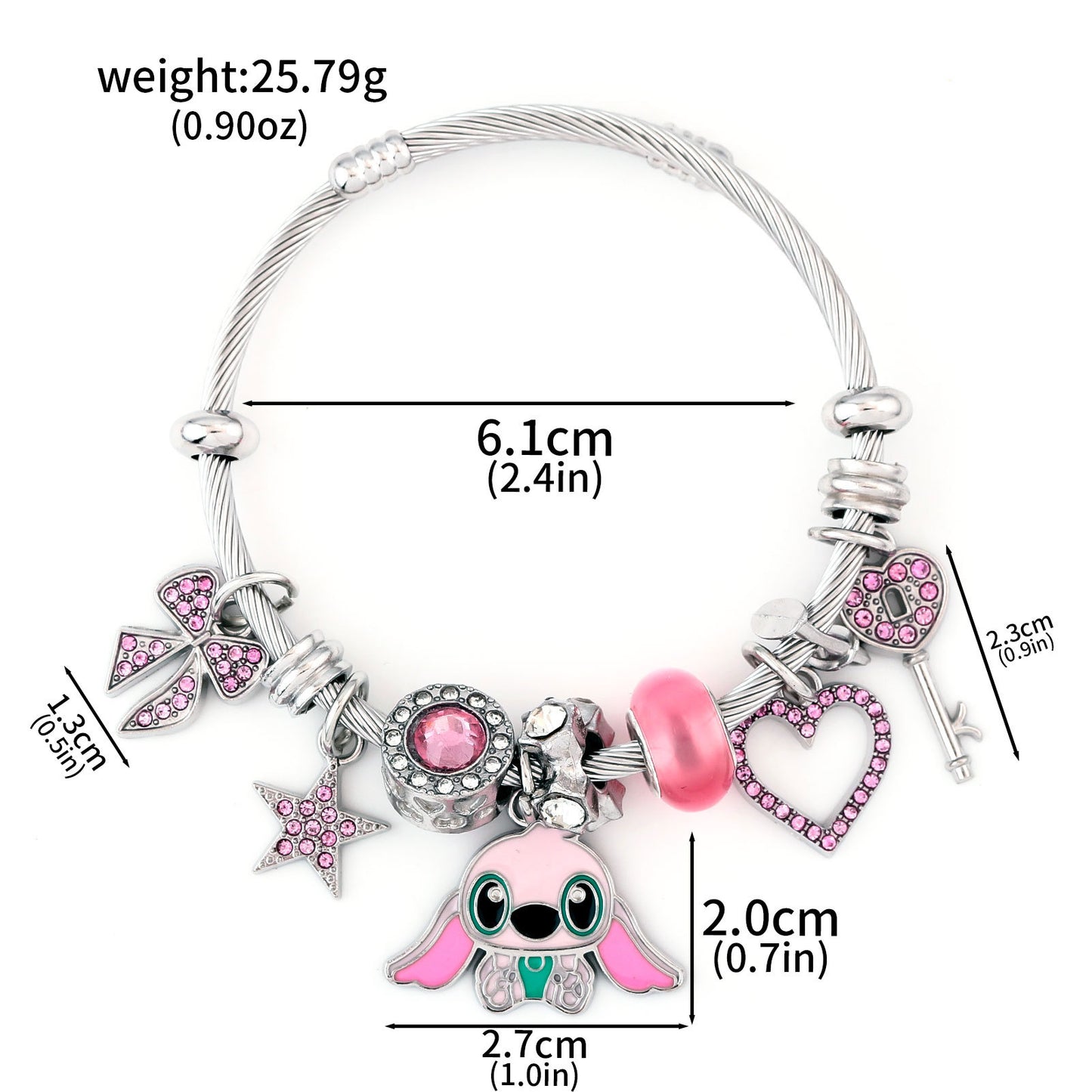 Stitch Anime Character Plush Toy and Lilo &amp; Stitch Bracelet Accessories
