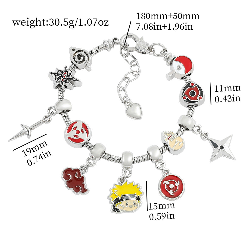 Cross-border Anime SpongeBob SquarePants DIY Beaded Bracelet with Loose Beads for Customizable Jewelry Accessories